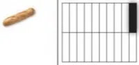 Grille standard inox tefloné 20 divisions ; 150 - 300gr ; 50x205mm